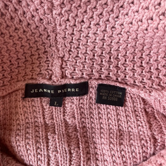 Women’s Jeanne Pierre cable knit sweater large - Picture 2 of 3